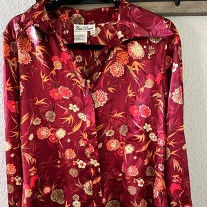 Silky button up shirt